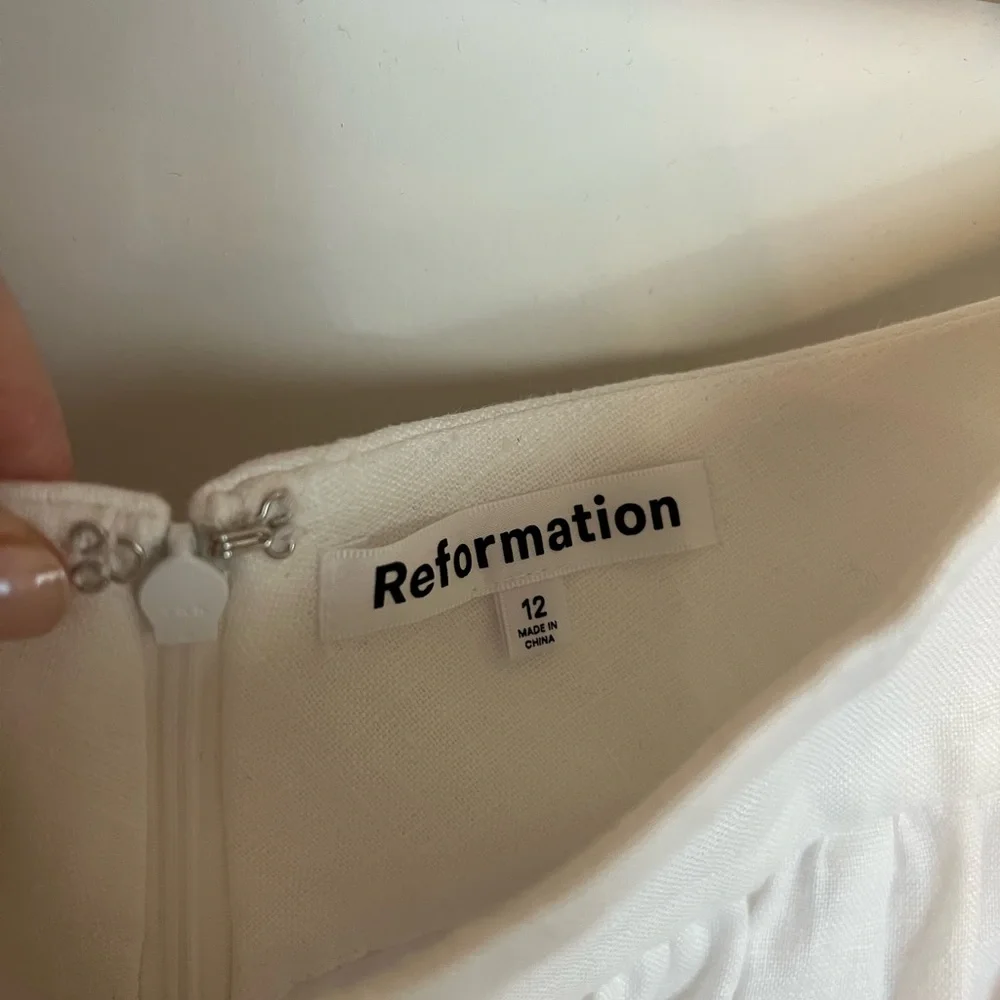REFORMATION LOUISE TWO PIECE LINEN SET SIZE 12
